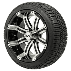 Picture of Set of (4) 14 inch GTW® Tempest Wheels Mounted on Fusion Street Tires
