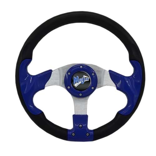 Picture of Madjax CNC milled razor steering wheel in blue