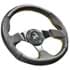 Picture of Madjax burnout automotive style steering wheel with yellow stitched accents, Picture 1